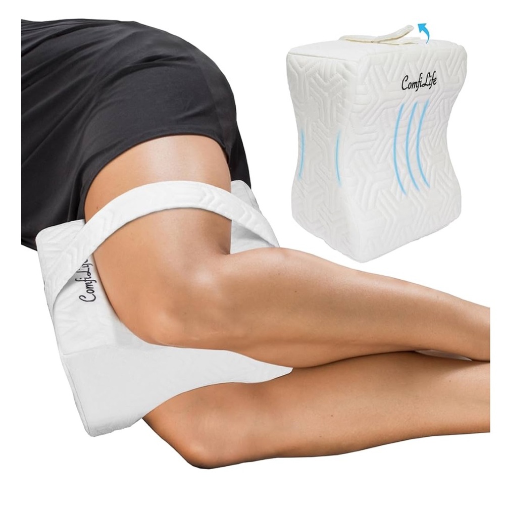 ComfiLife Multi-Position Memory Foam Knee Support Pillow - White